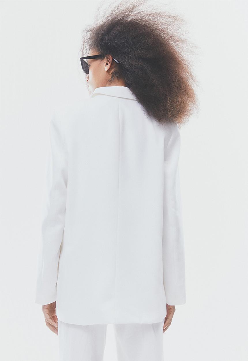 H&M - Double-breasted blazer - white