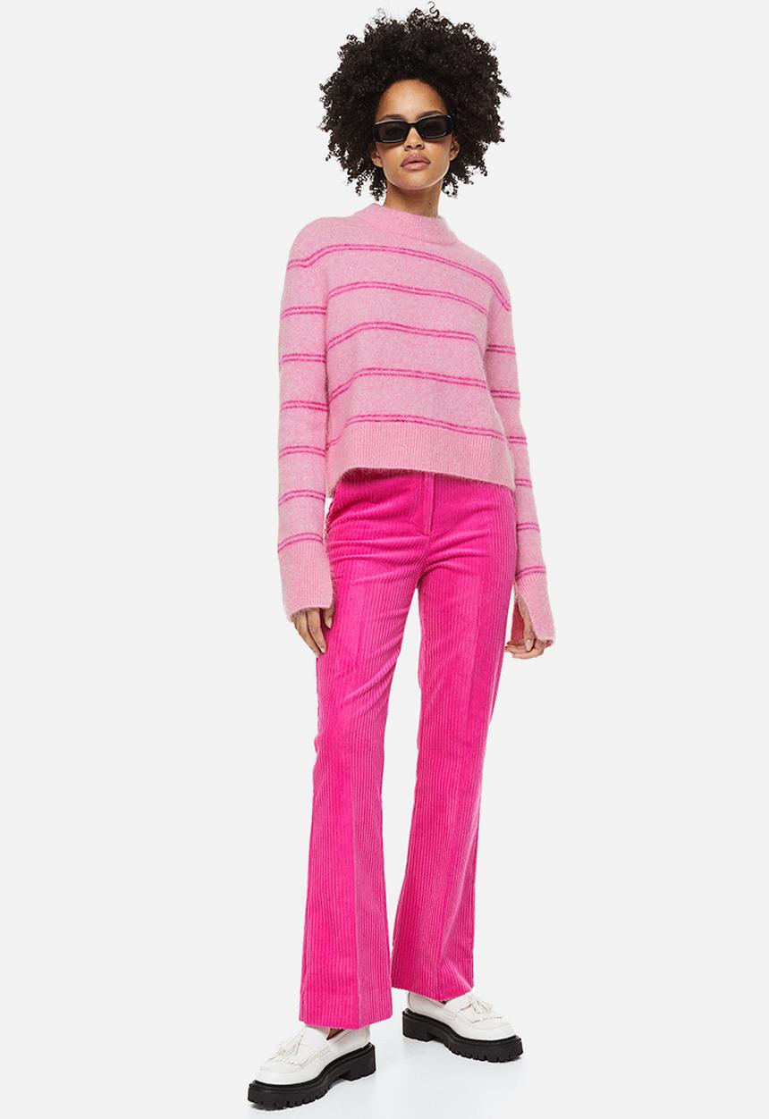 H&M - Mohair-blend jumper - pink/striped