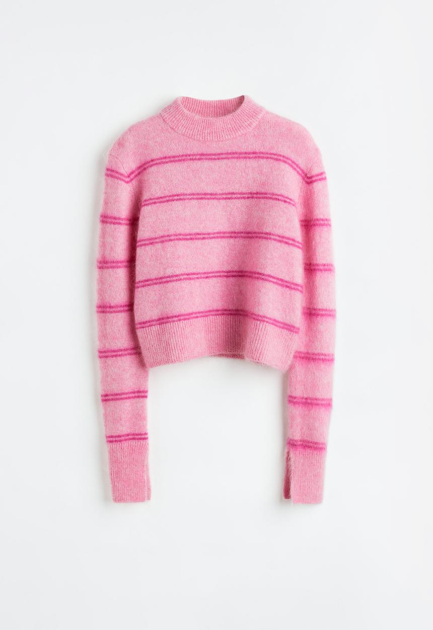 H&M - Mohair-blend jumper - pink/striped