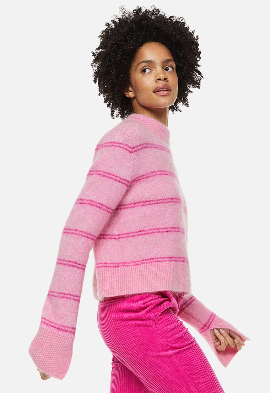 H&M - Mohair-blend jumper - pink/striped