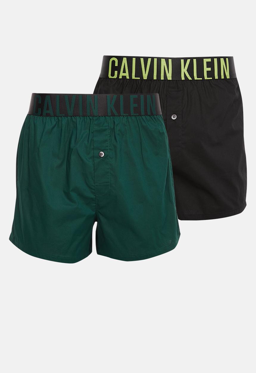 Calvin Klein - Boxer slim 2 pack - b-tropic lime & ponderosa pine