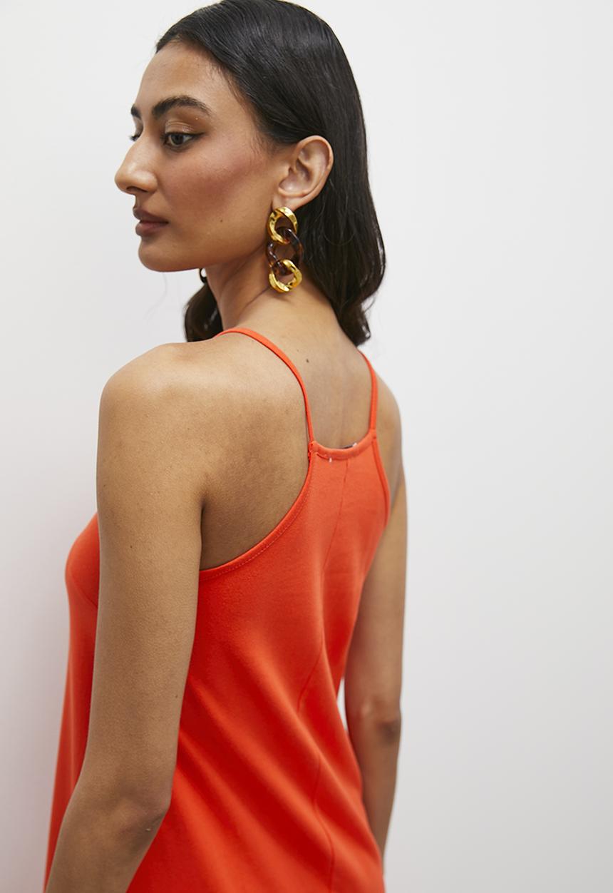 Superbalist - Halter trapeze knit maxi dress - orange