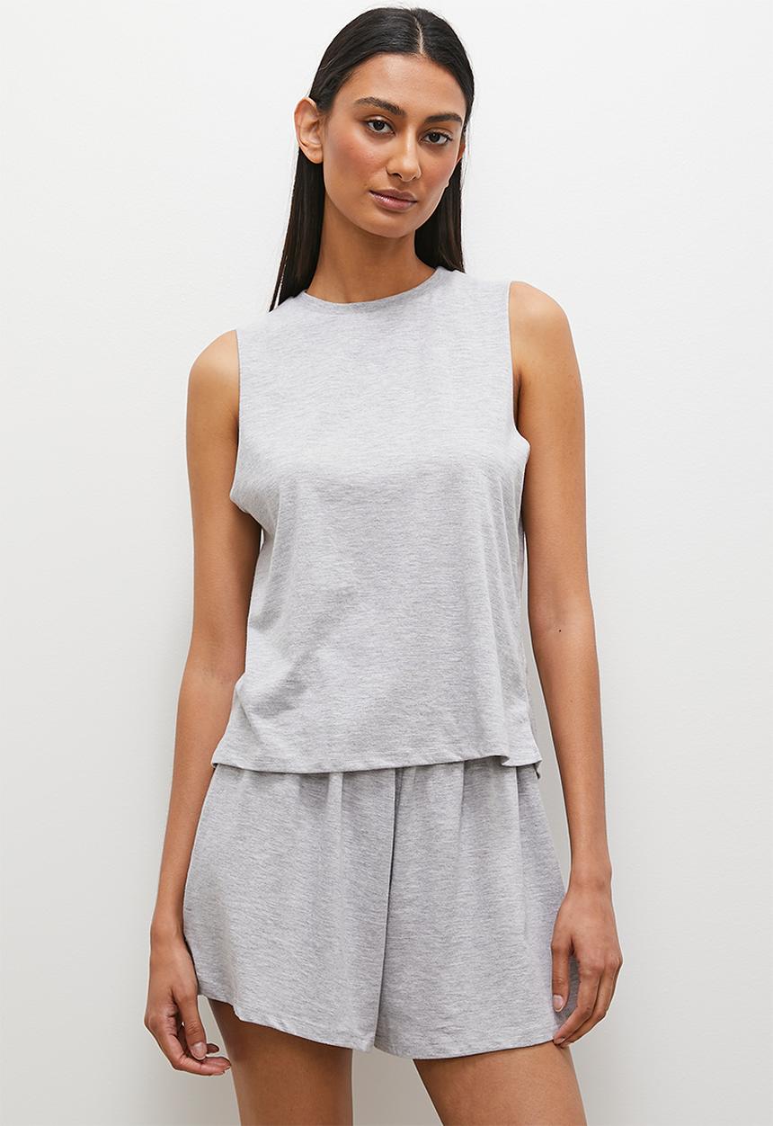 Superbalist - Boxer short & tank - grey mel