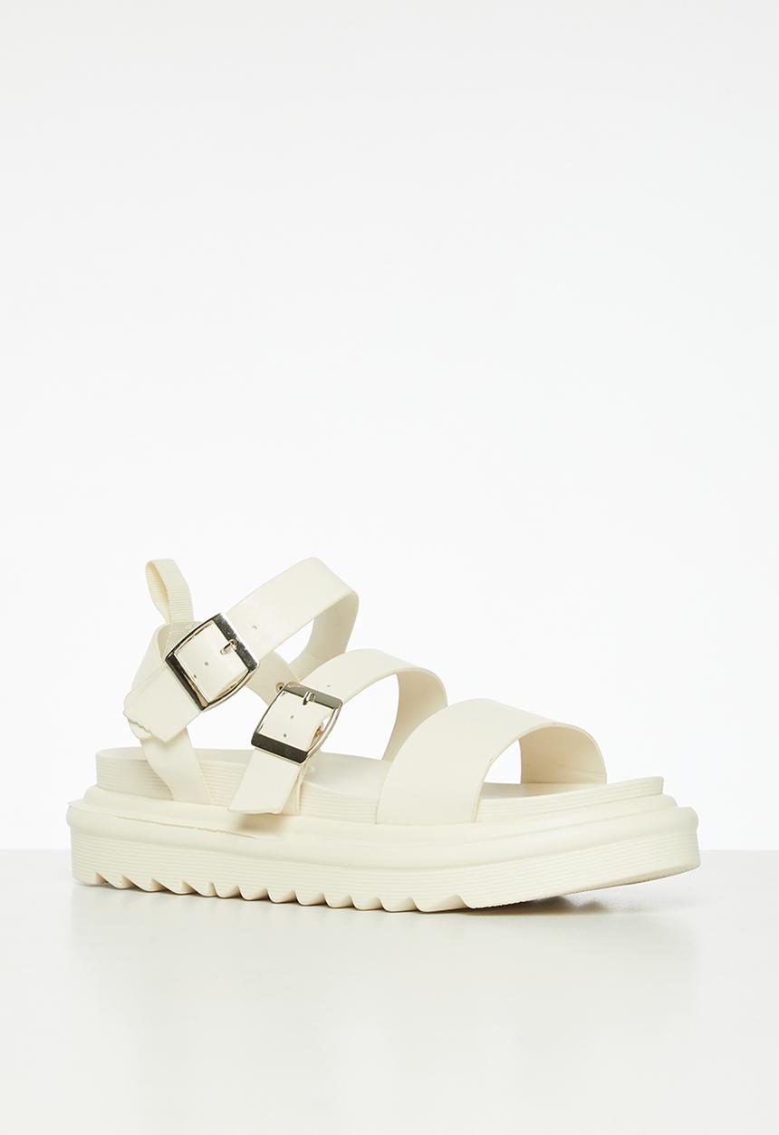 Public Desire - Macy chunky buckle sandal - ecru 