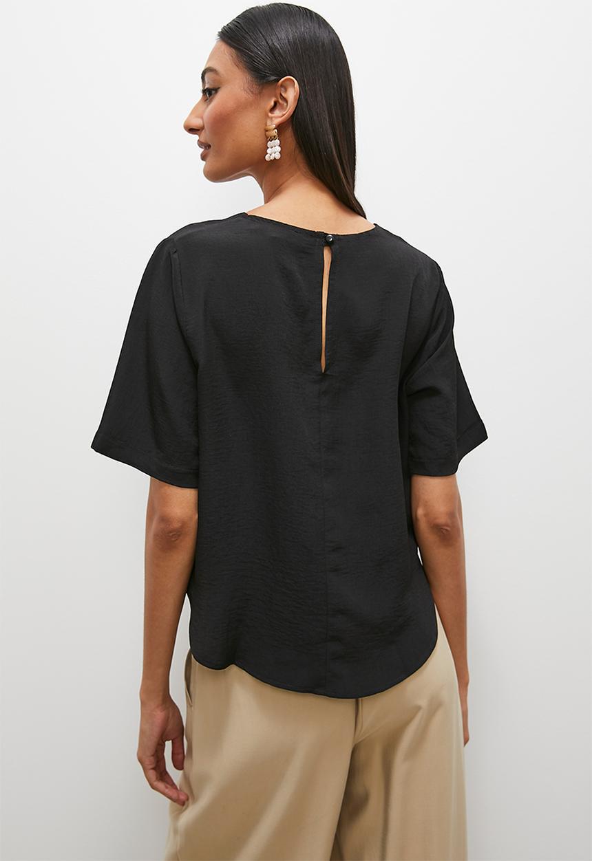Superbalist - Easy woven tee -  black