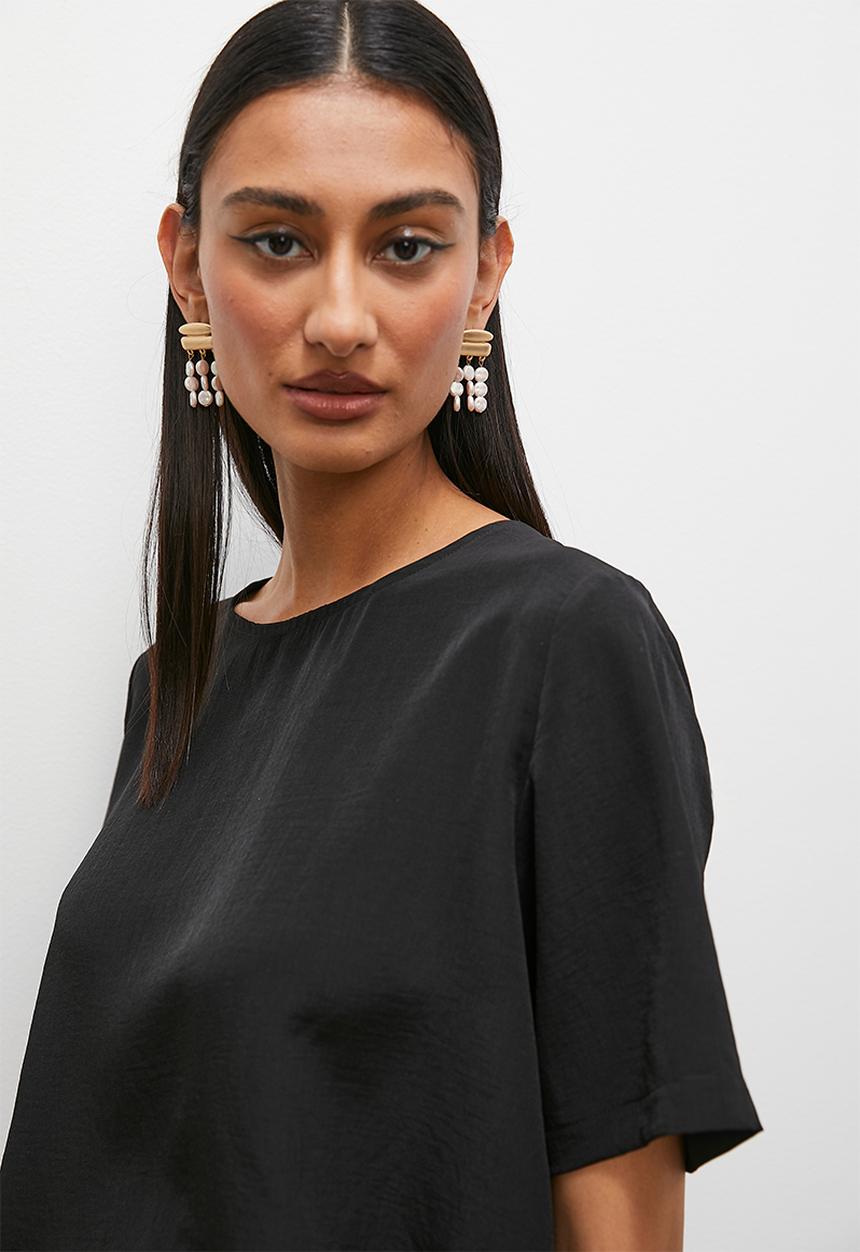 Superbalist - Easy woven tee -  black