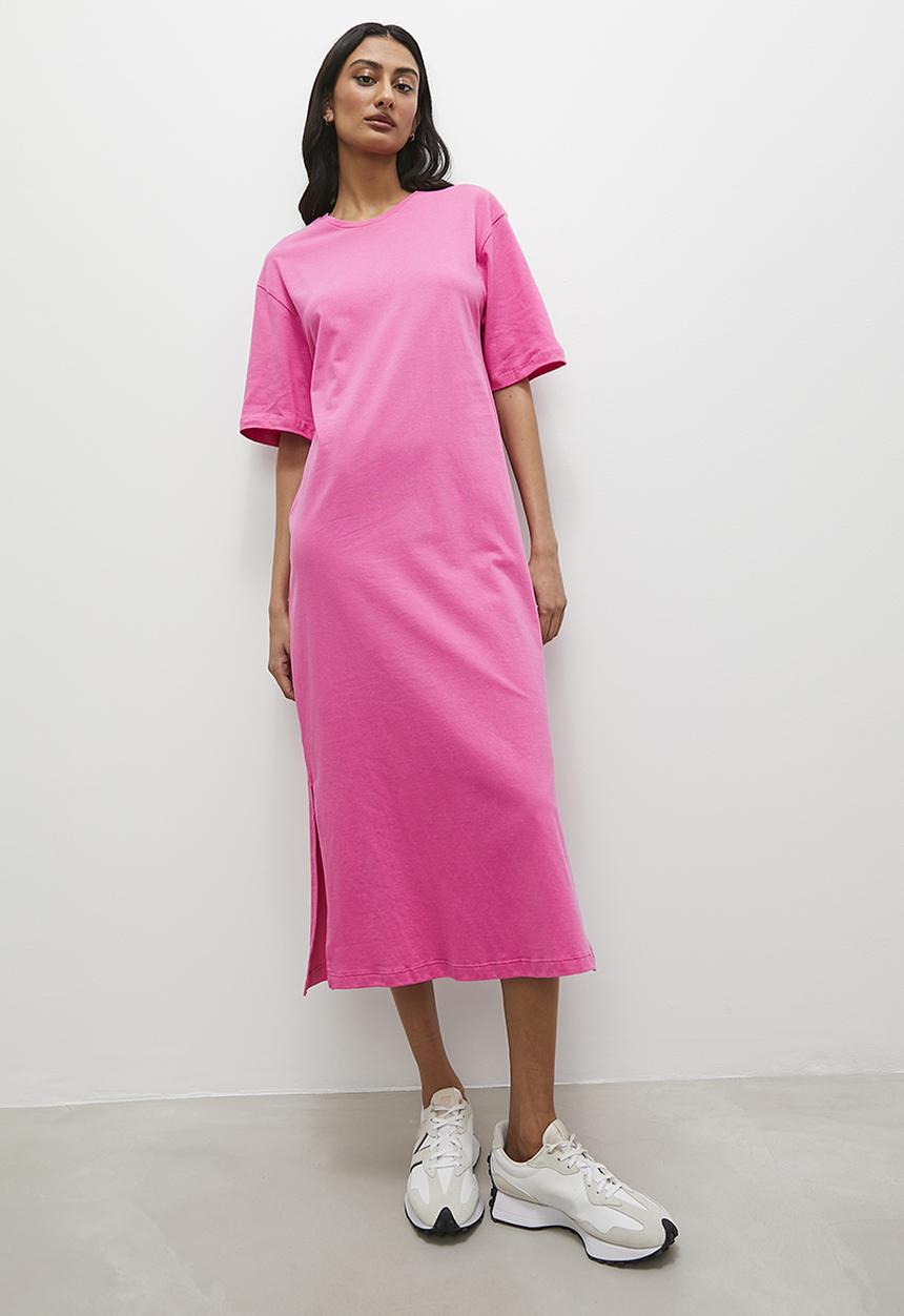 Superbalist - T-shirt dress with side cuts - pink