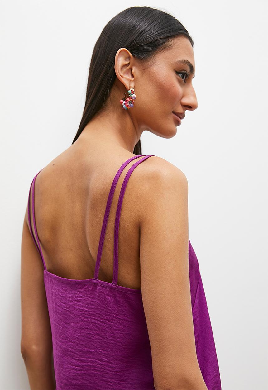 Superbalist - V-neck satin cami - dahlia