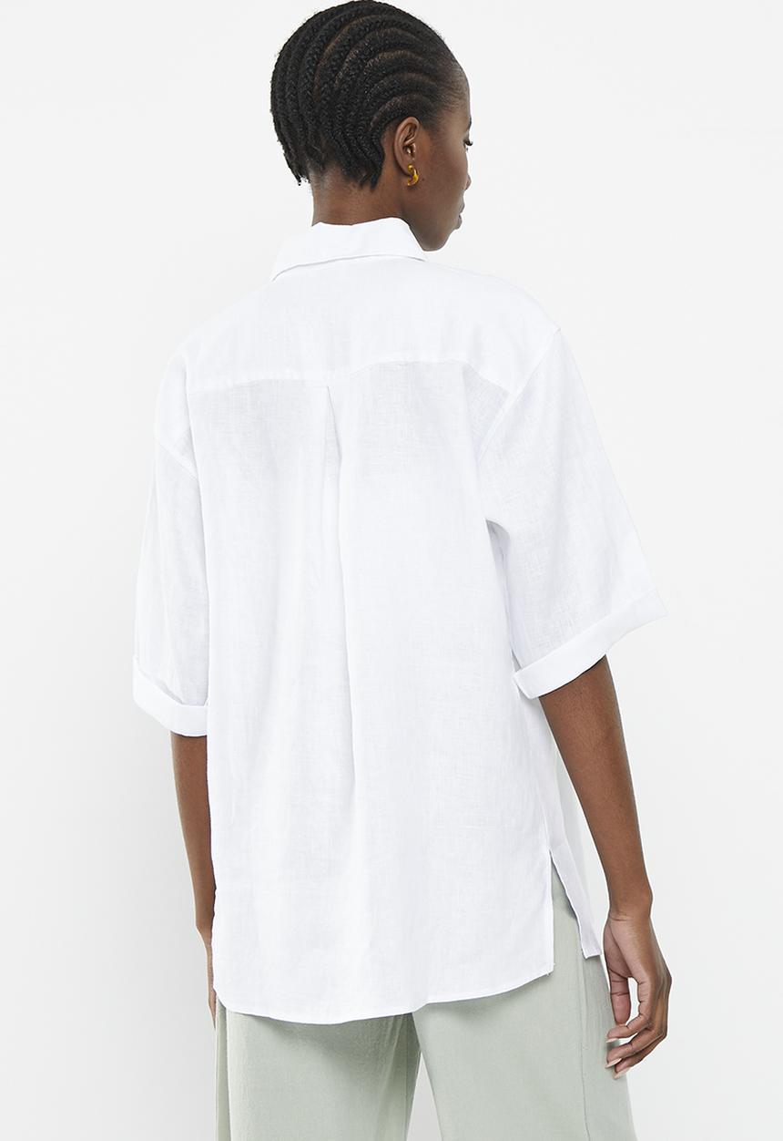 Me&B - Oversized linen shirt - white