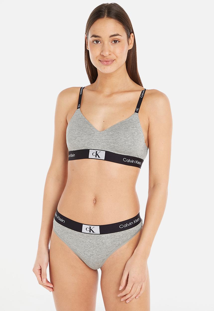 Calvin Klein - Lght lined bralette - grey heather