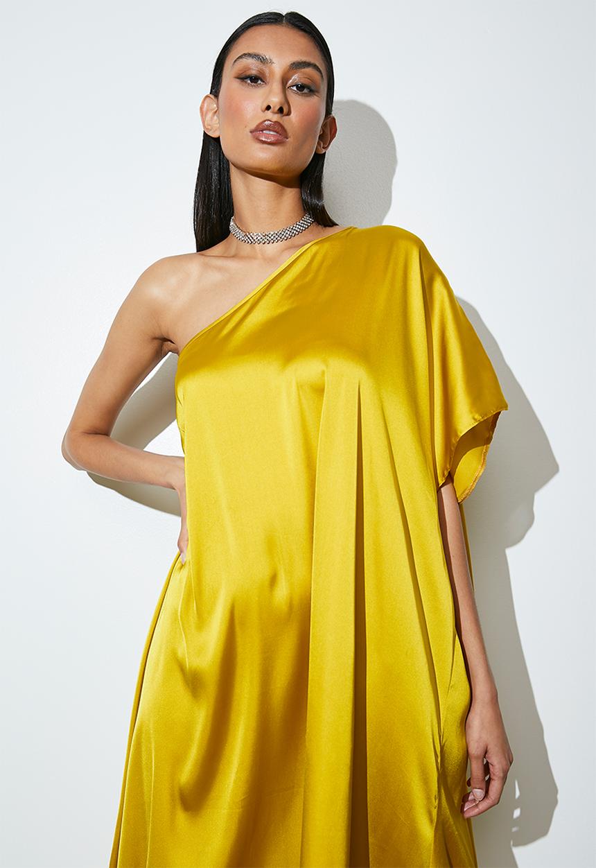 VELVET - Volume kaftan maxi dress - lime