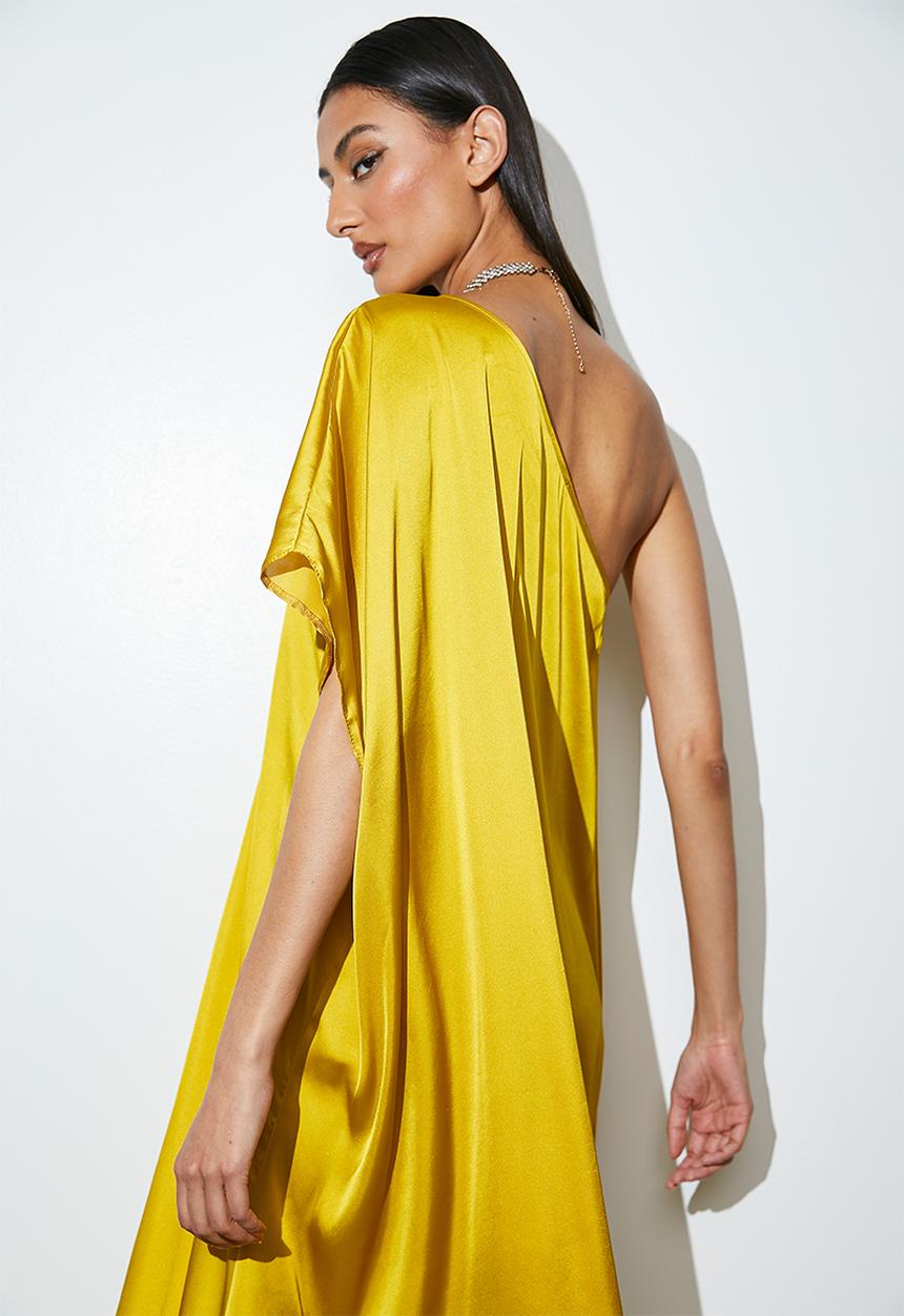 VELVET - Volume kaftan maxi dress - lime