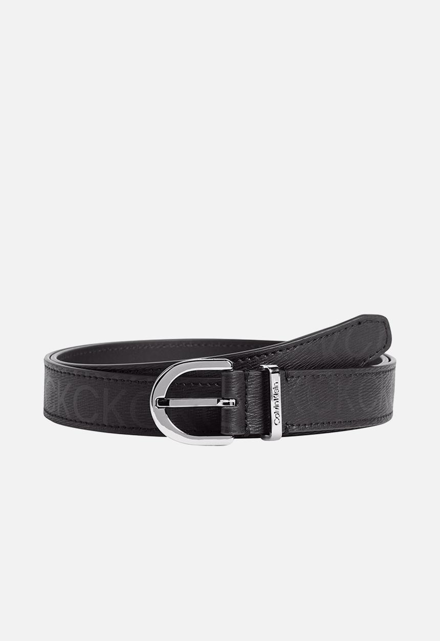 Calvin Klein - Ck must rnd belt 25mm epi mono - black