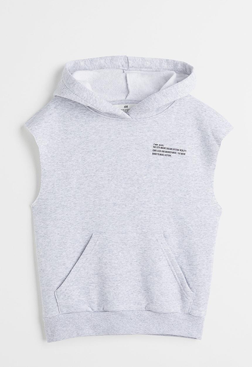 H&M - Oversized sleeveless hoodie - grey