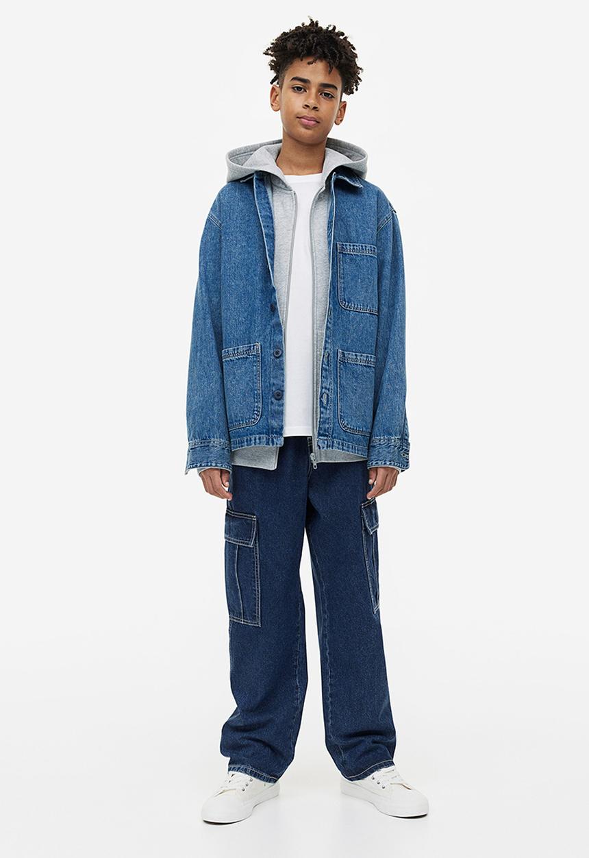 H&M - Loose fit cargo joggers - blue