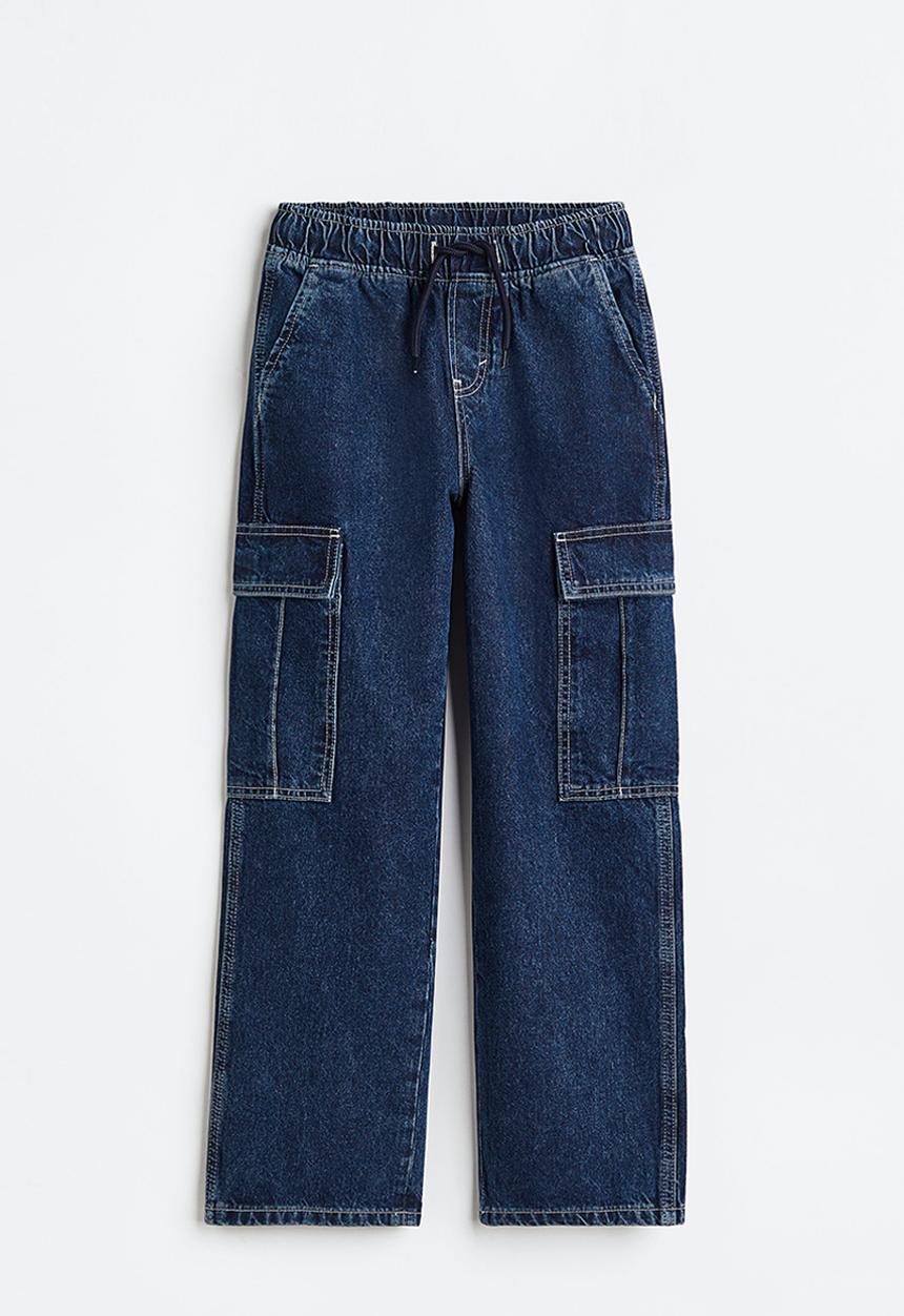 H&M - Loose fit cargo joggers - blue
