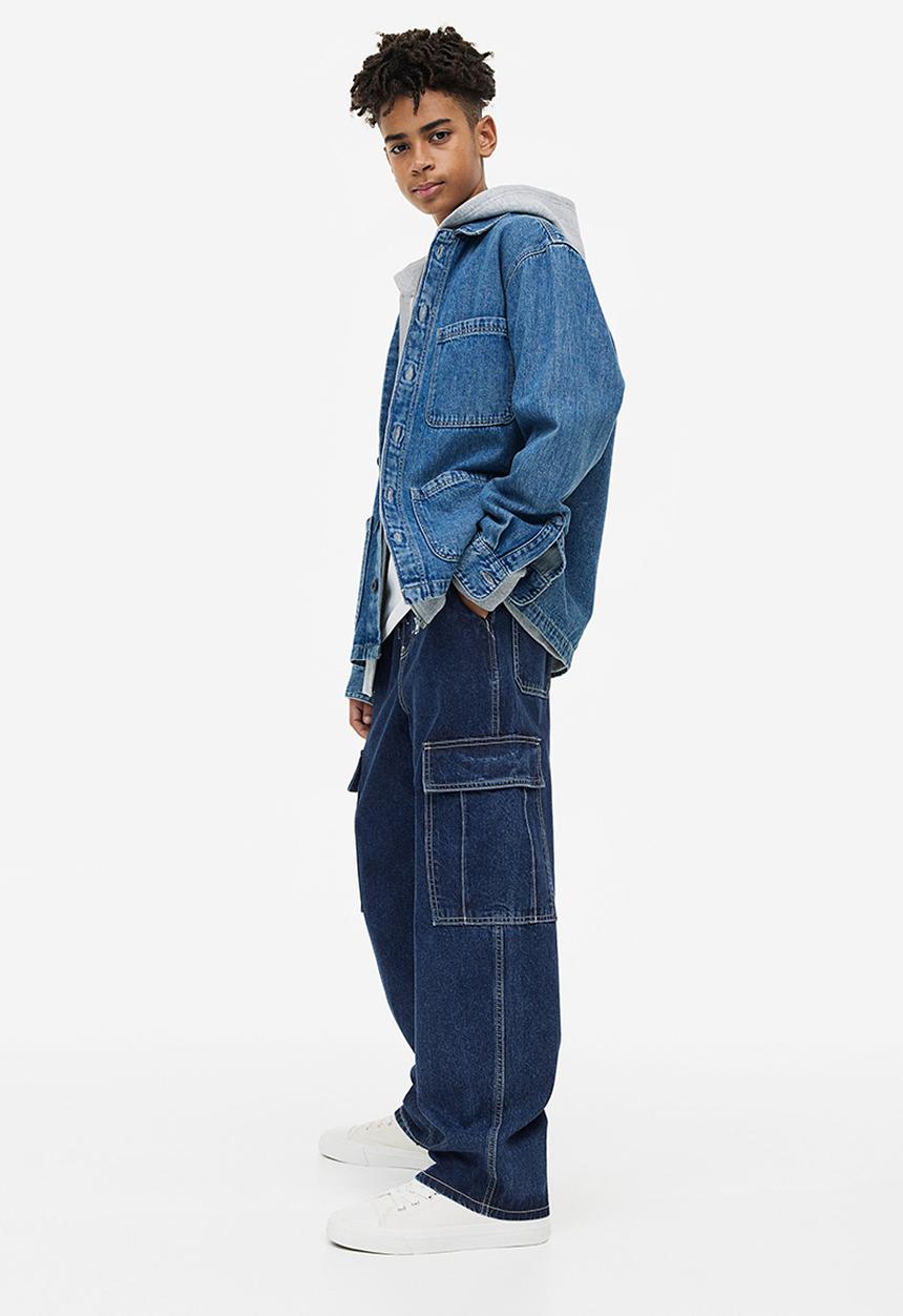 H&M - Loose fit cargo joggers - blue