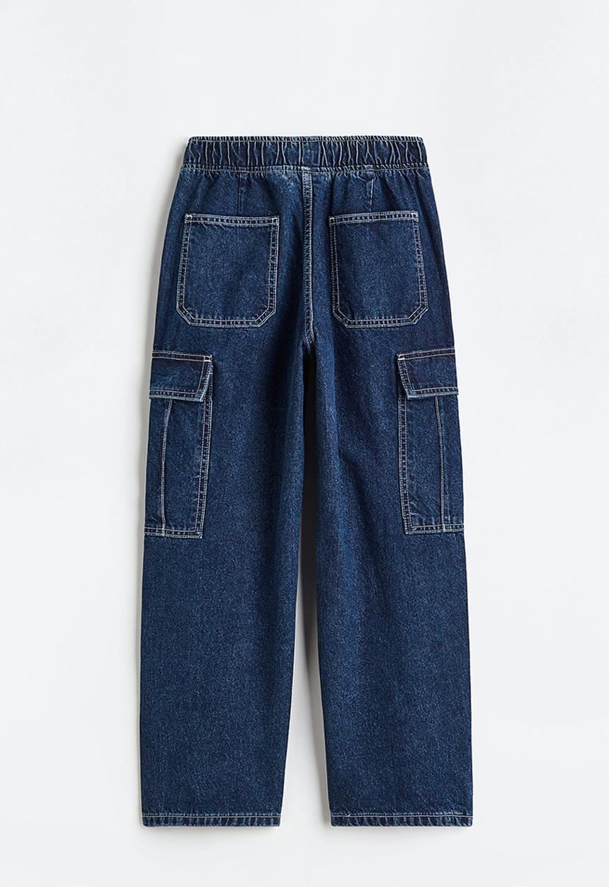 H&M - Loose fit cargo joggers - blue