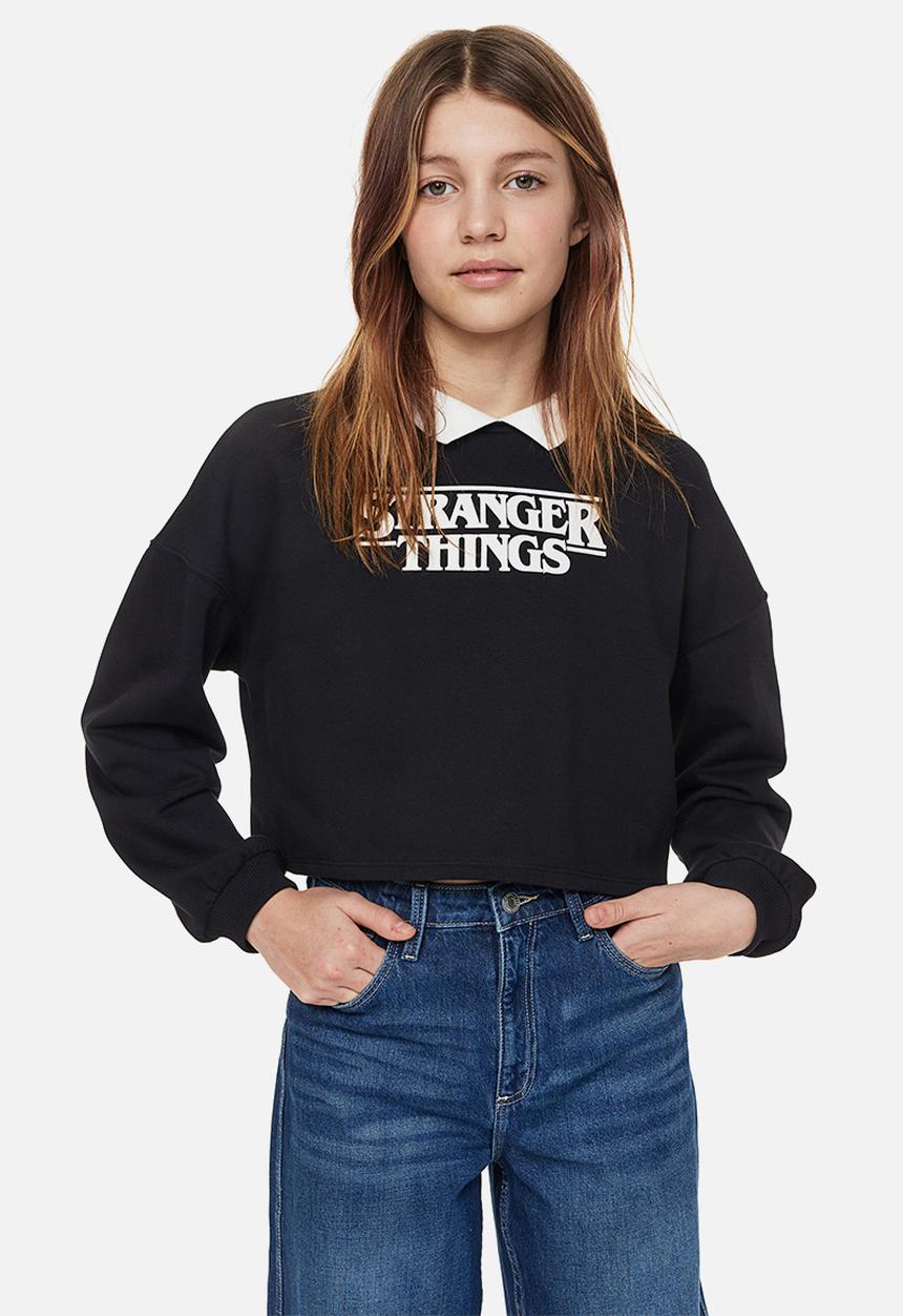 H&M - Boxy-style printed sweatshirt - black