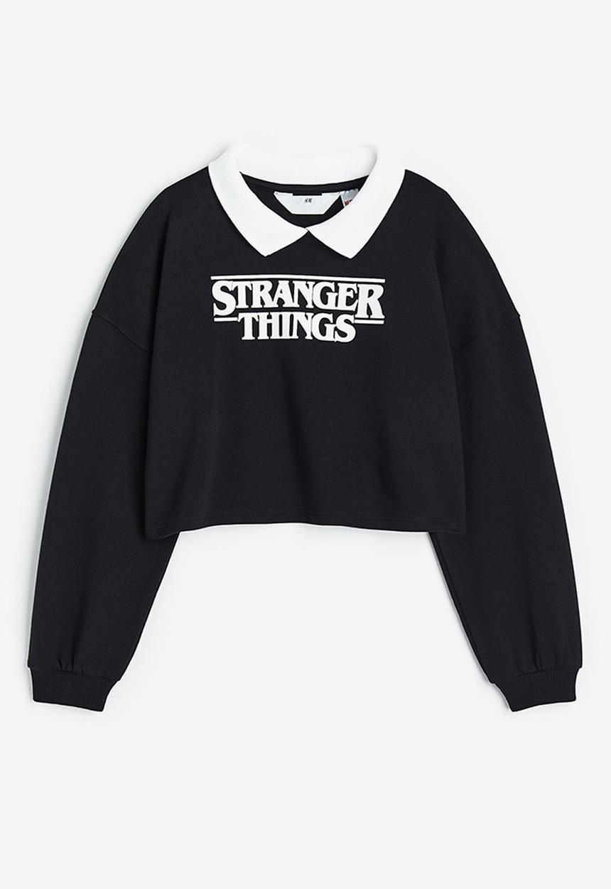 H&M - Boxy-style printed sweatshirt - black