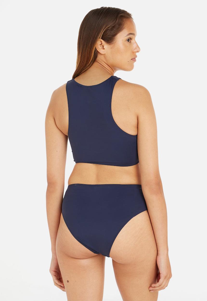Tommy Hilfiger - High neck crop top - twilight navy