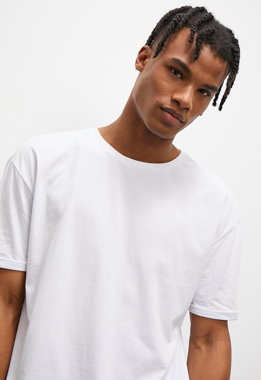 STYLE REPUBLIC - Duncan roll sleeve 1 up tee - white