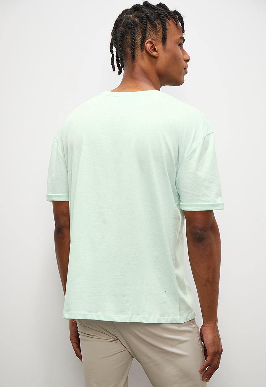 STYLE REPUBLIC - Duncan roll sleeve 1 up tee - mint 