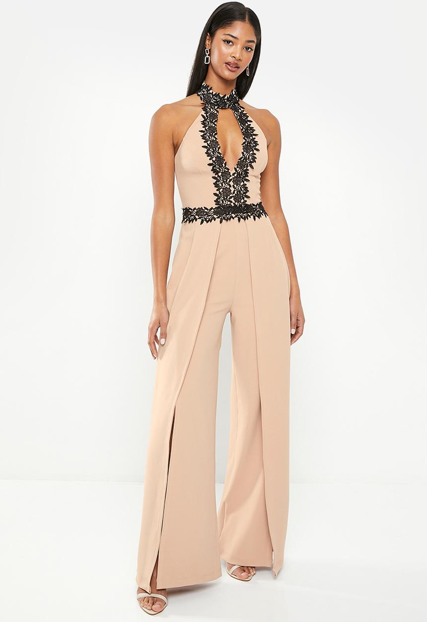 SISSY BOY - Always improving : jumpsuit with crochet trim - stone