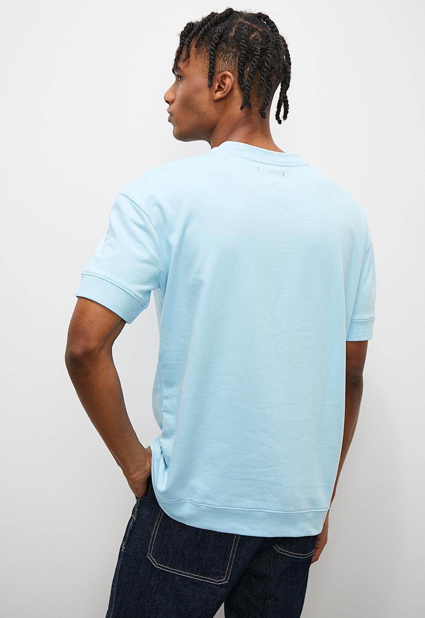 STYLE REPUBLIC - Boxy cuff hem crew neck tee - mid blue