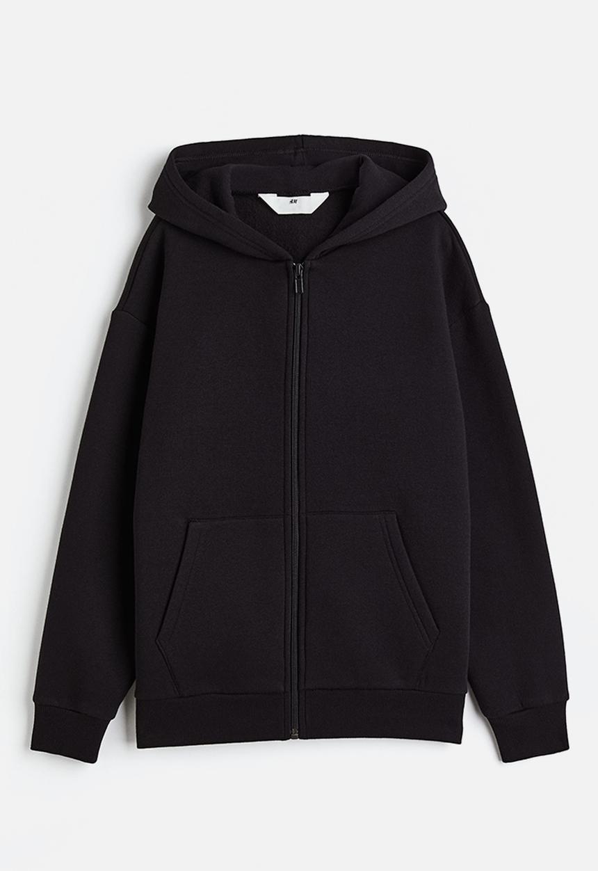 H&M - Zip-through hoodie - black