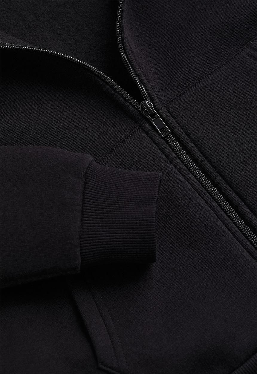 H&M - Zip-through hoodie - black