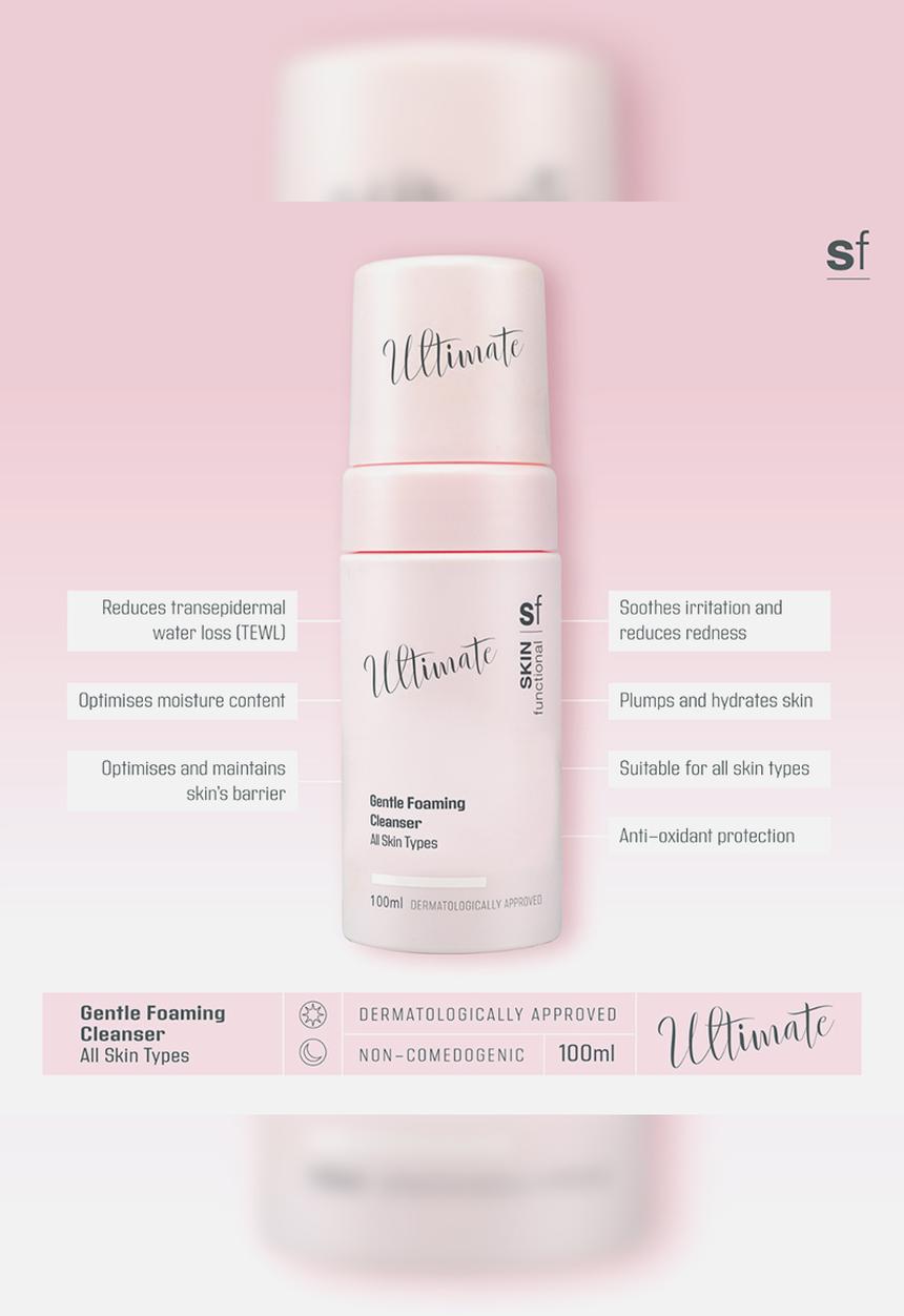 SKIN functional - Ultimate - Gentle Foaming Cleanser, Face Wash For All Skin Types.