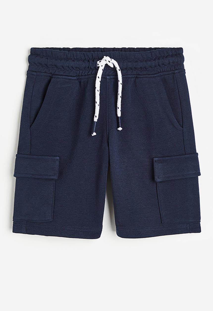 H&M - Cargo sweatshirt shorts - navy blue 