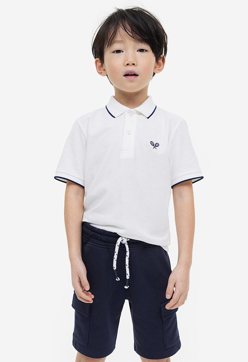 H&M - Cargo sweatshirt shorts - navy blue 