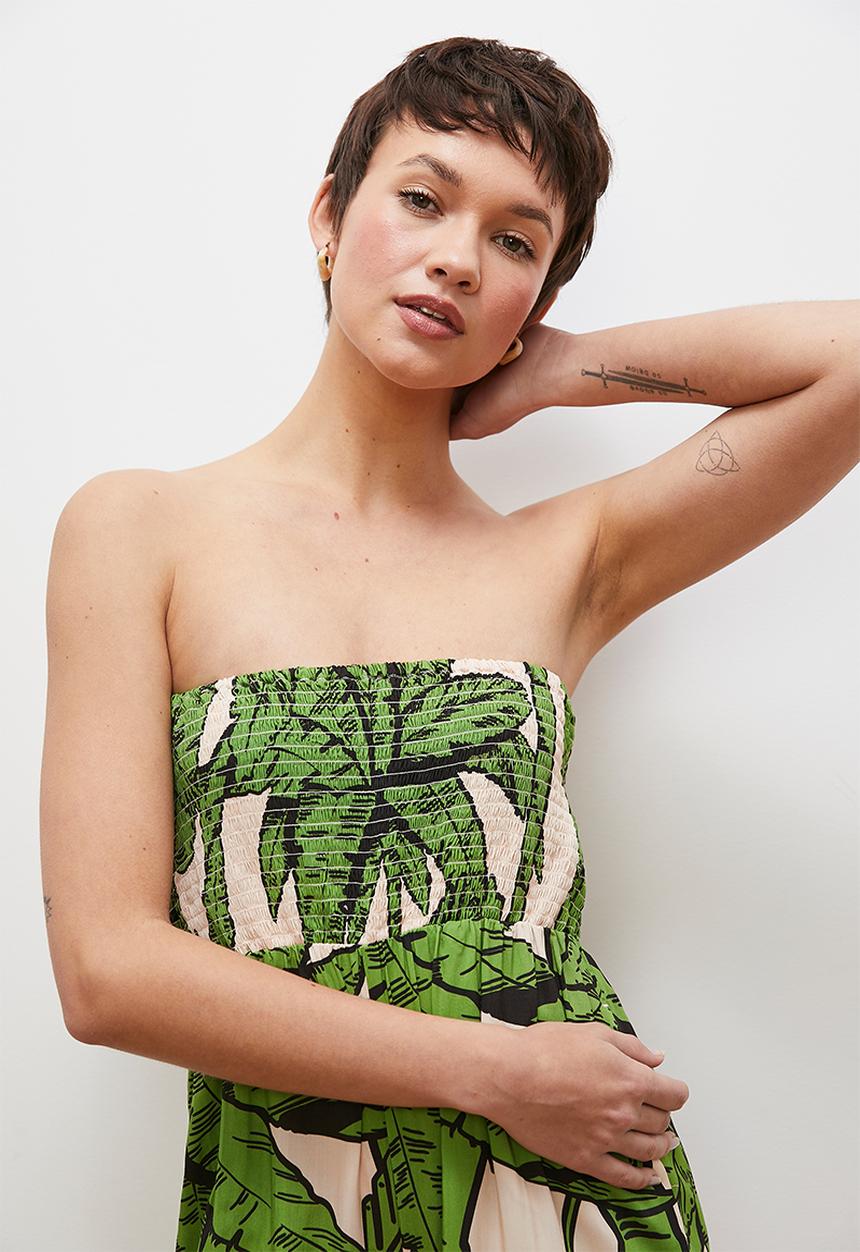edit - bandeau jumpsuit - palms