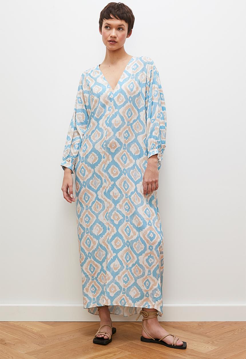 edit - Printed midi dress - watercolour ikat