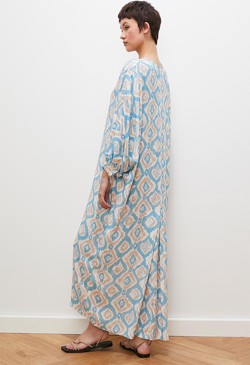 edit - Printed midi dress - watercolour ikat