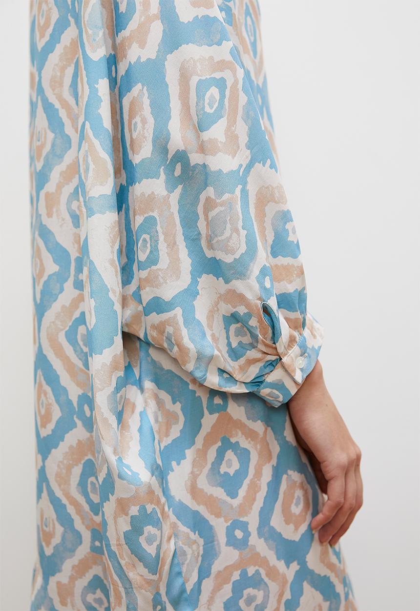 edit - Printed midi dress - watercolour ikat