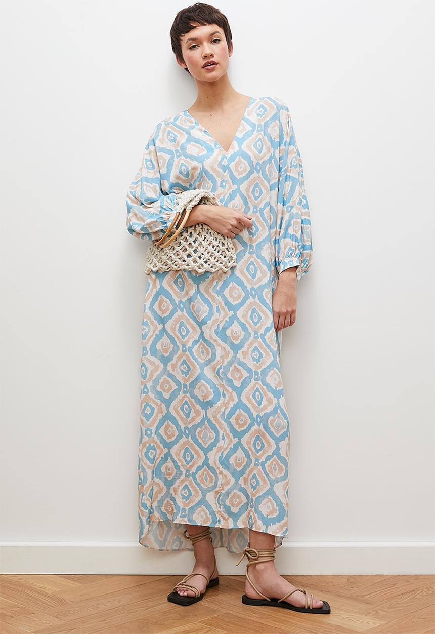 edit - Printed midi dress - watercolour ikat