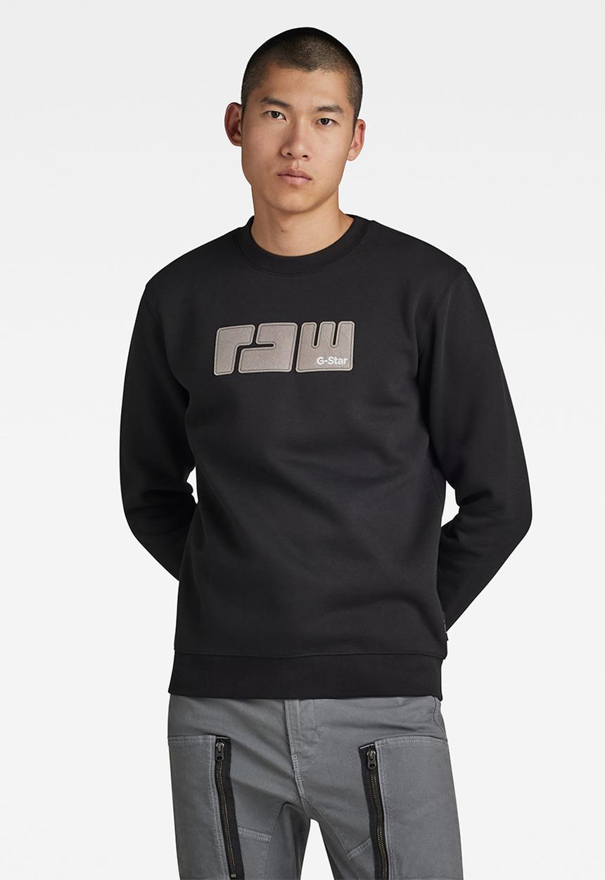 G-STAR - RAW. felt r sw dry ashor sweat - dk black
