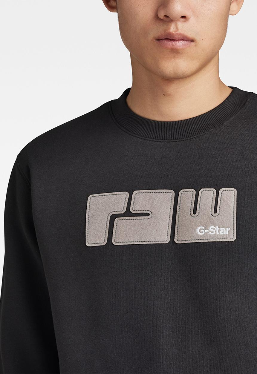 G-STAR - RAW. felt r sw dry ashor sweat - dk black