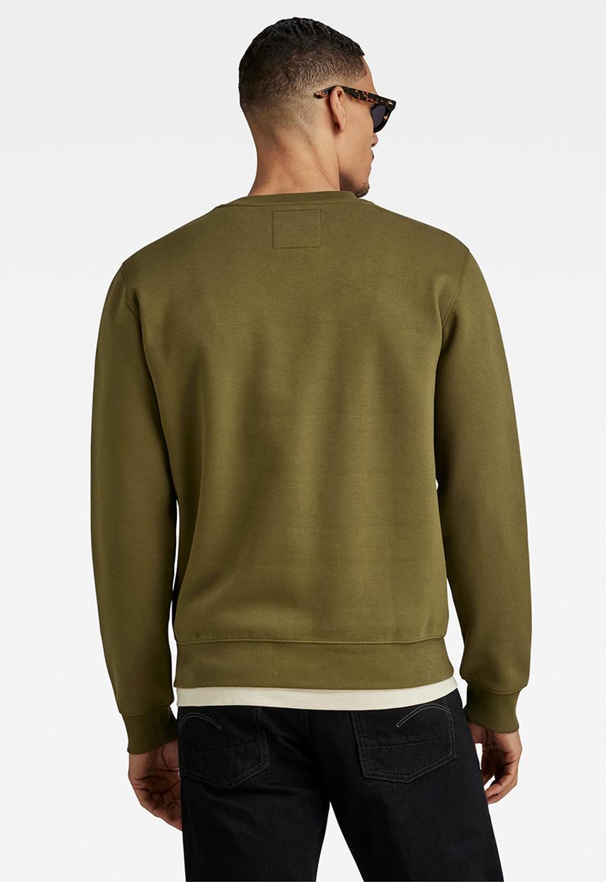 G-STAR - RAW. felt r sw dry ashor sweat - dark olive