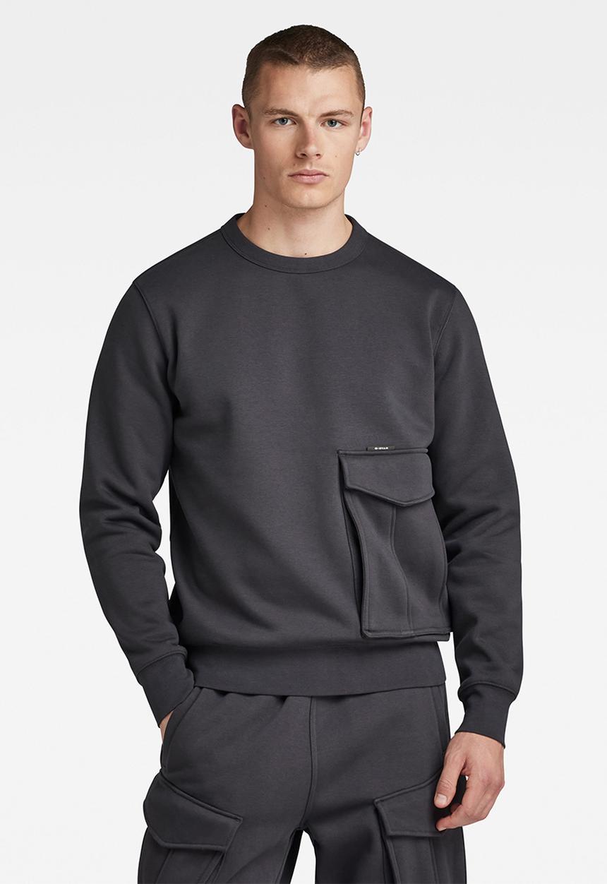 G-STAR - Cargo r sw dry ashor sweat - shadow