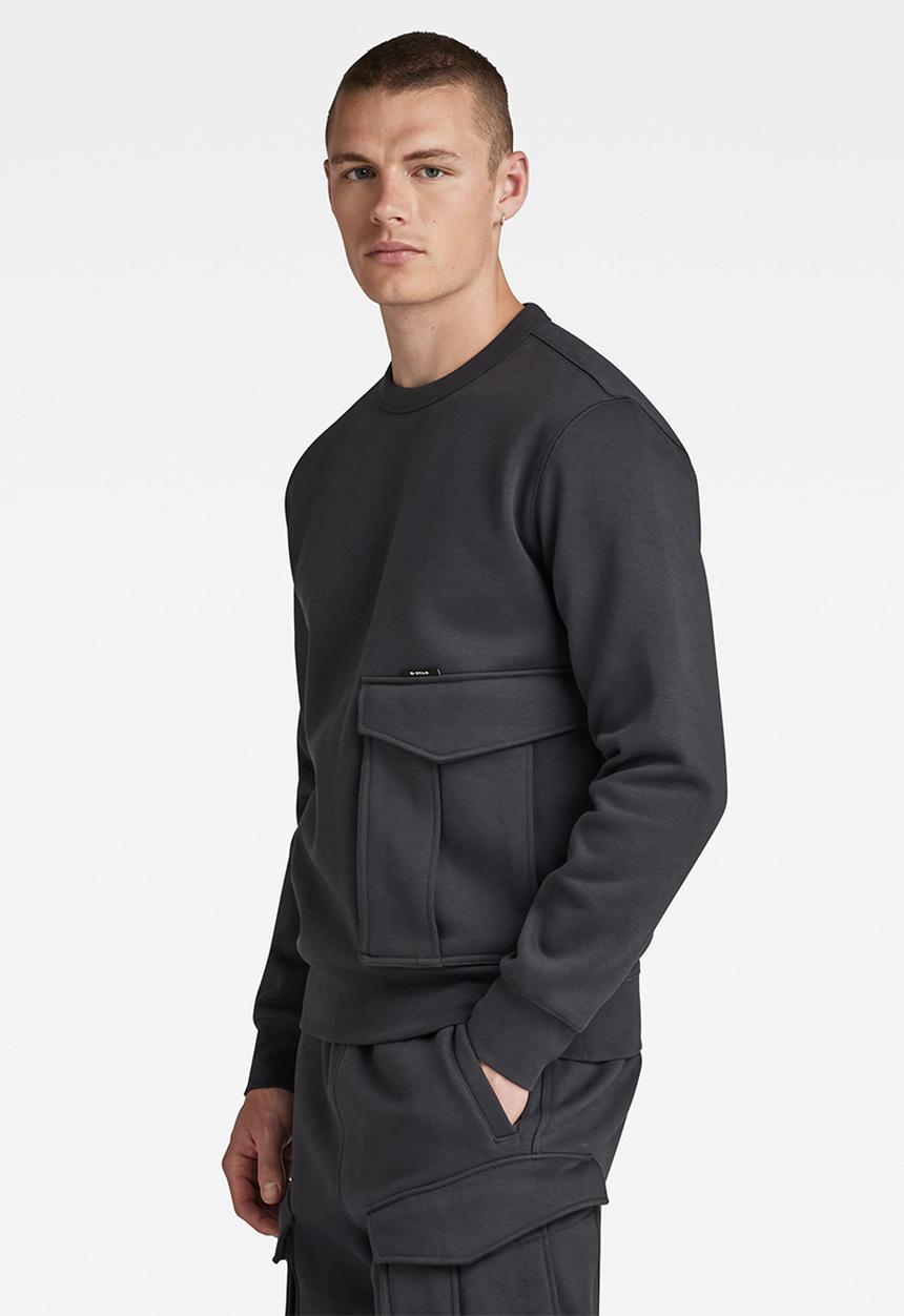 G-STAR - Cargo r sw dry ashor sweat - shadow
