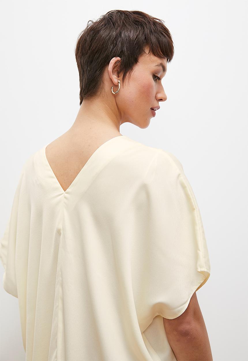 edit - Satin kaftan dress - shortbread