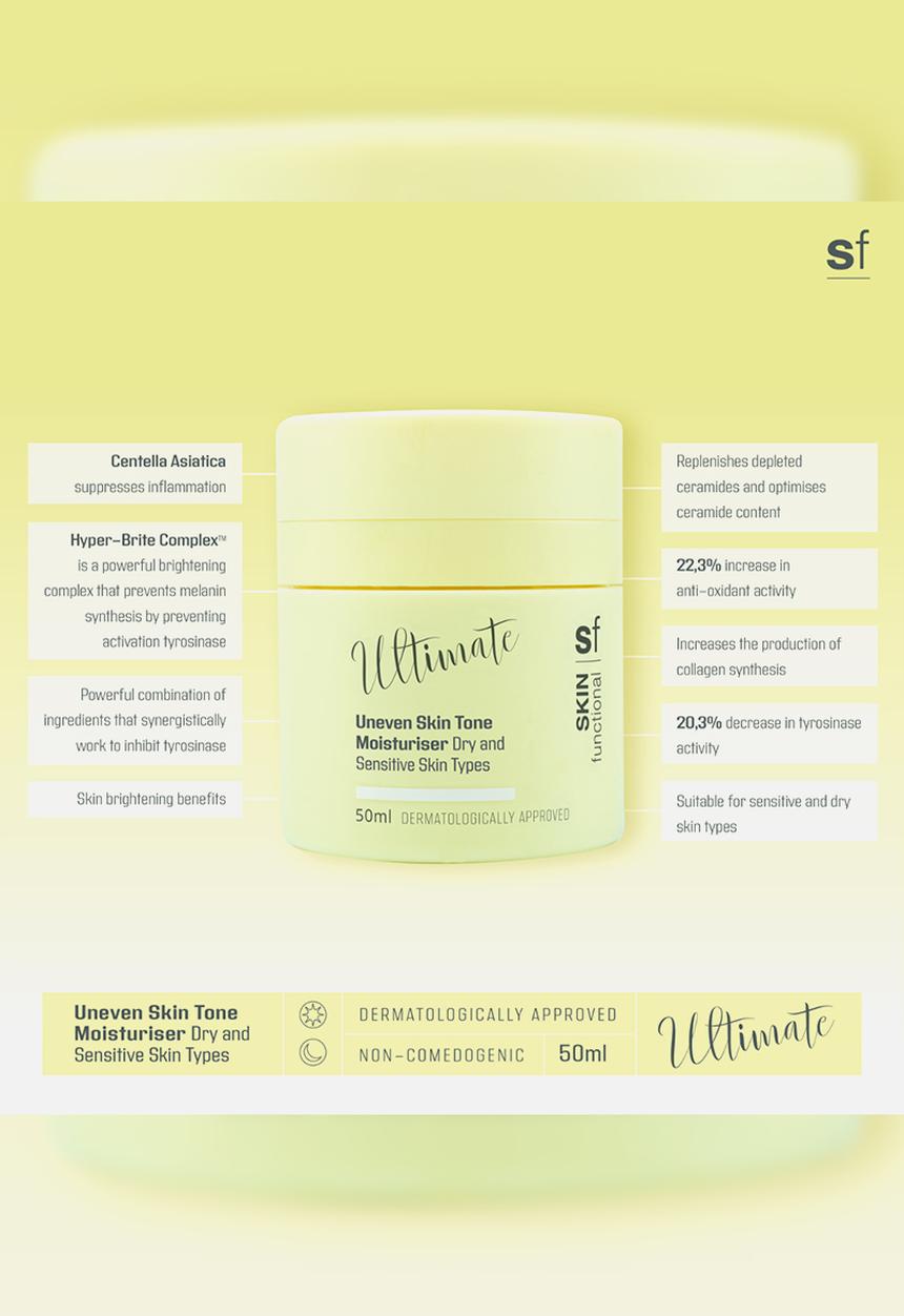 SKIN functional - Ultimate - Moisturiser For Pigmentation And Uneven Skin. Dry, Sensitive.