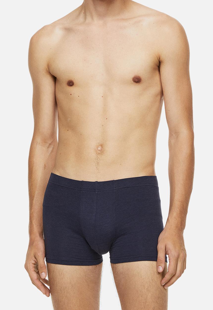 H&M - 3-Pack short cotton trunks - dark blue/light blue