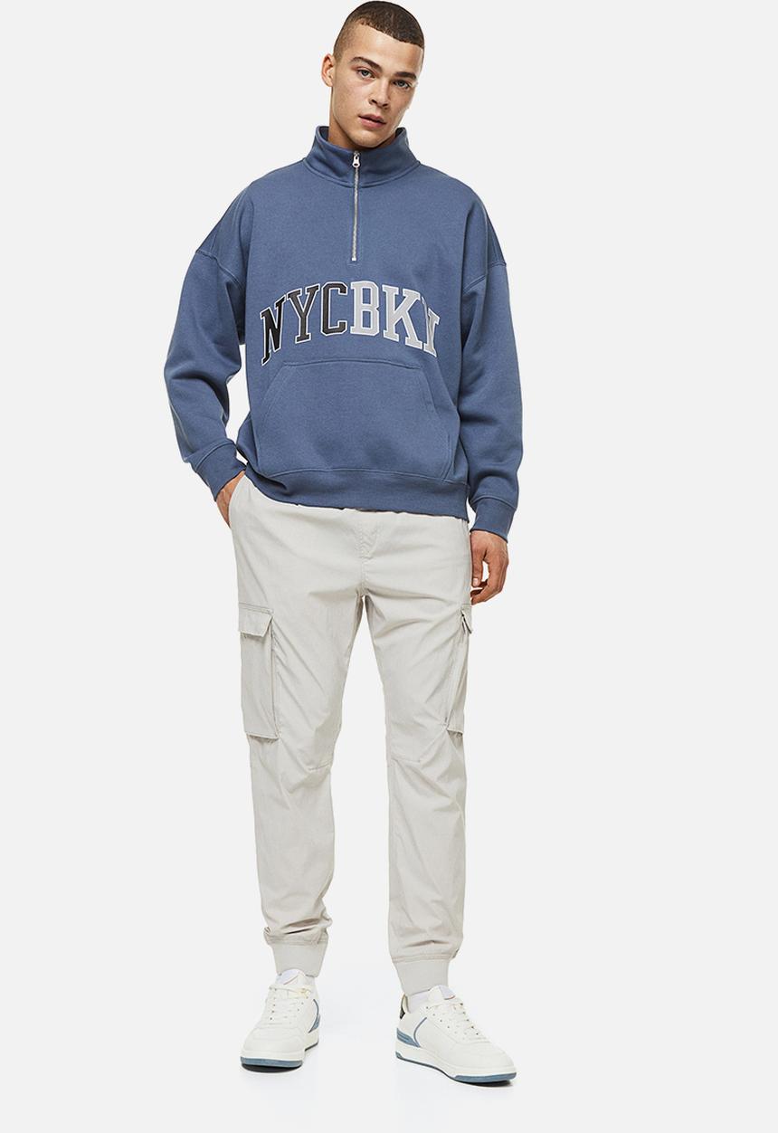 H&M - Nylon cargo joggers - light grey