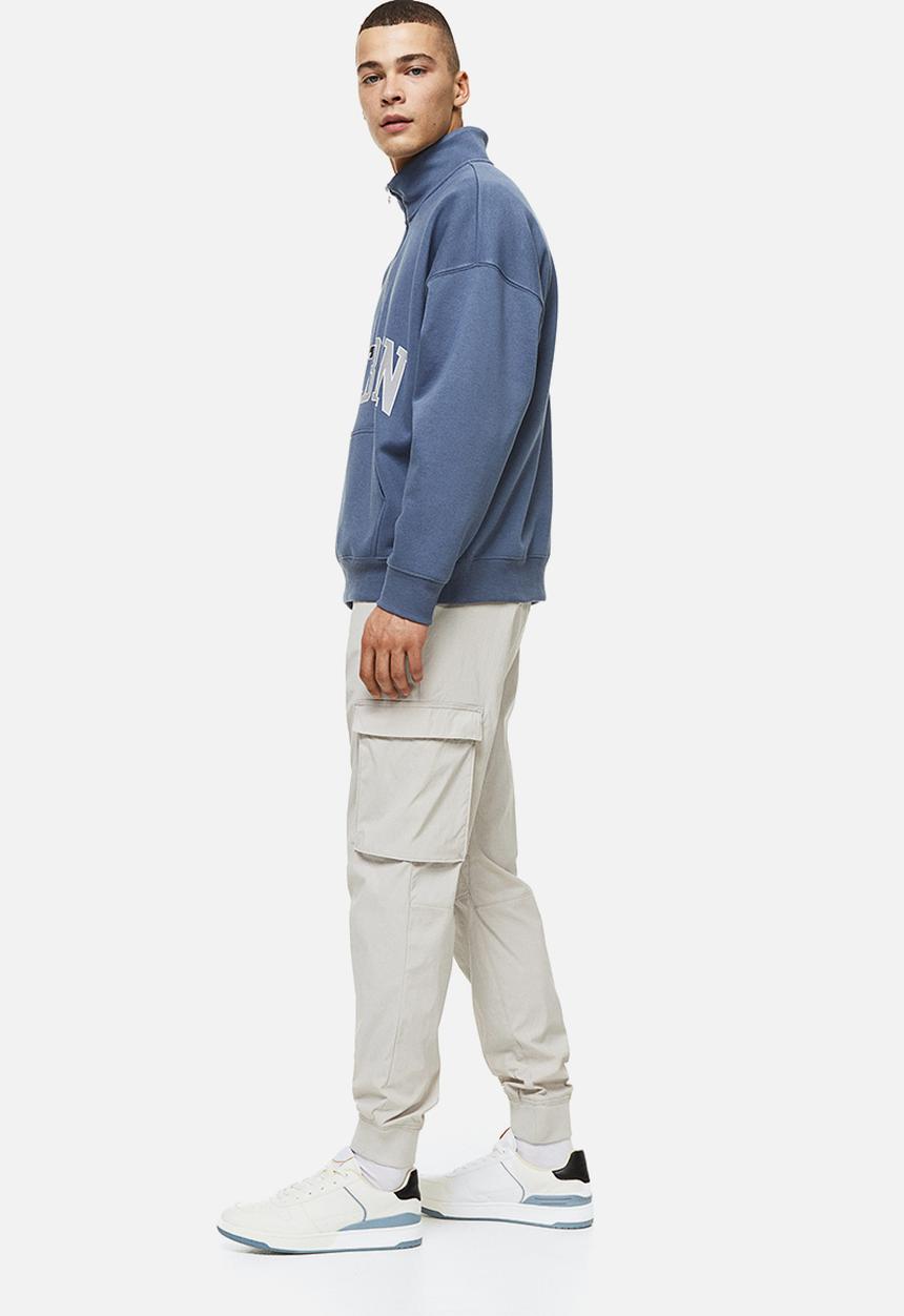 H&M - Nylon cargo joggers - light grey