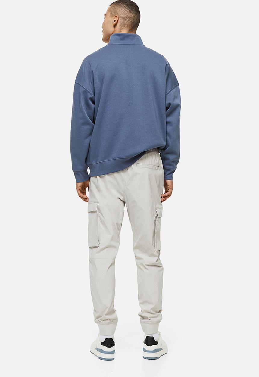 H&M - Nylon cargo joggers - light grey